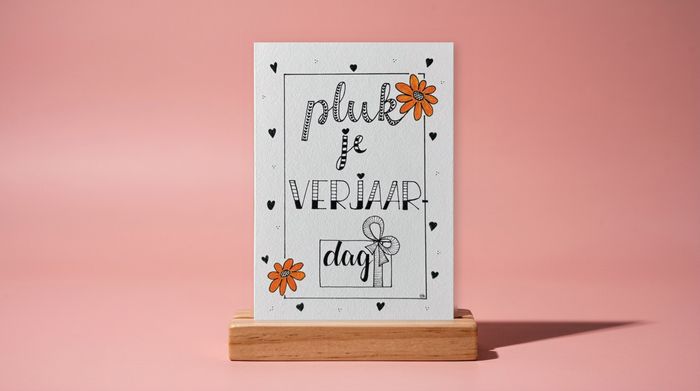 Vieren kaartje #204
