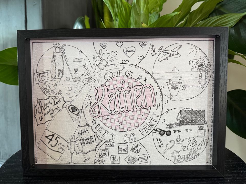 Voorbeeld van een handgetekende ART-card